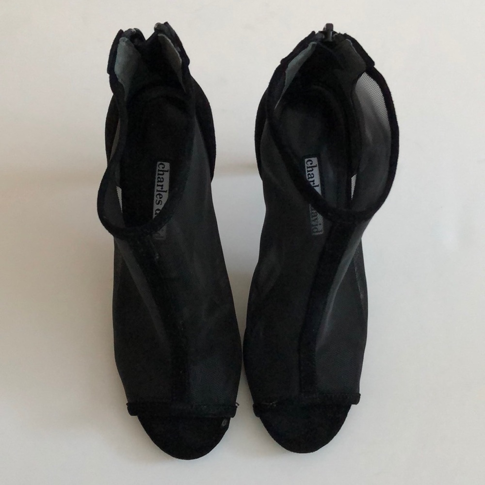 Charles David Mesh Bootie Open Toe Black - image 6